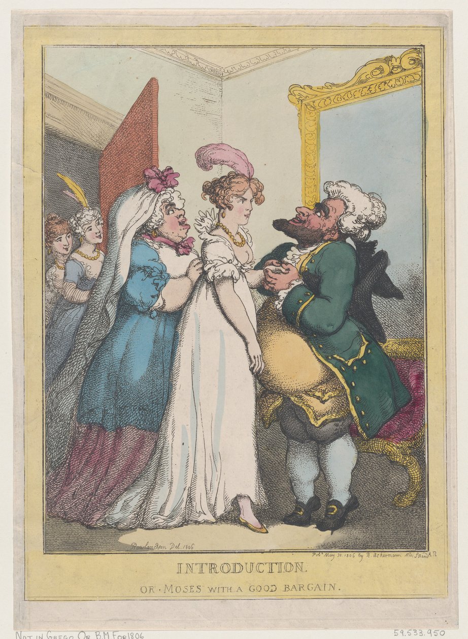 Introduction, ou Moïse avec une bonne affaire, 23 juillet 1806 - Thomas Rowlandson