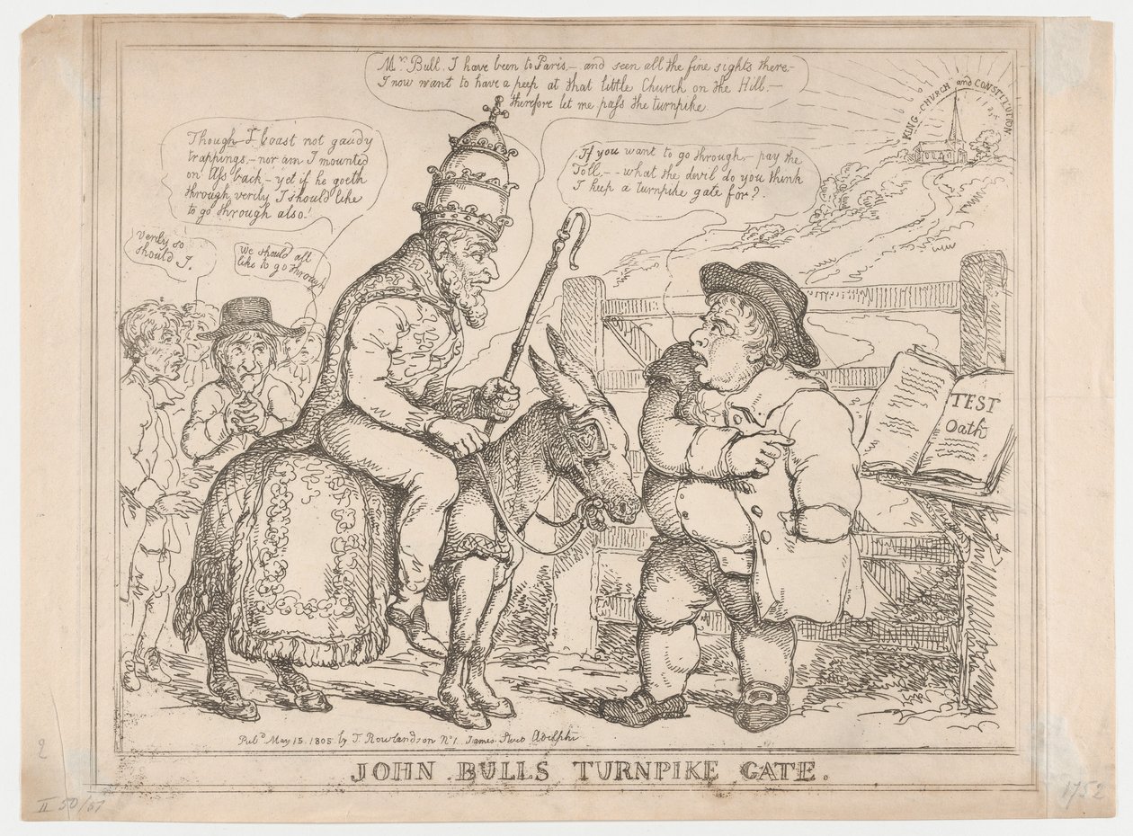 Le péage de John Bull - Thomas Rowlandson