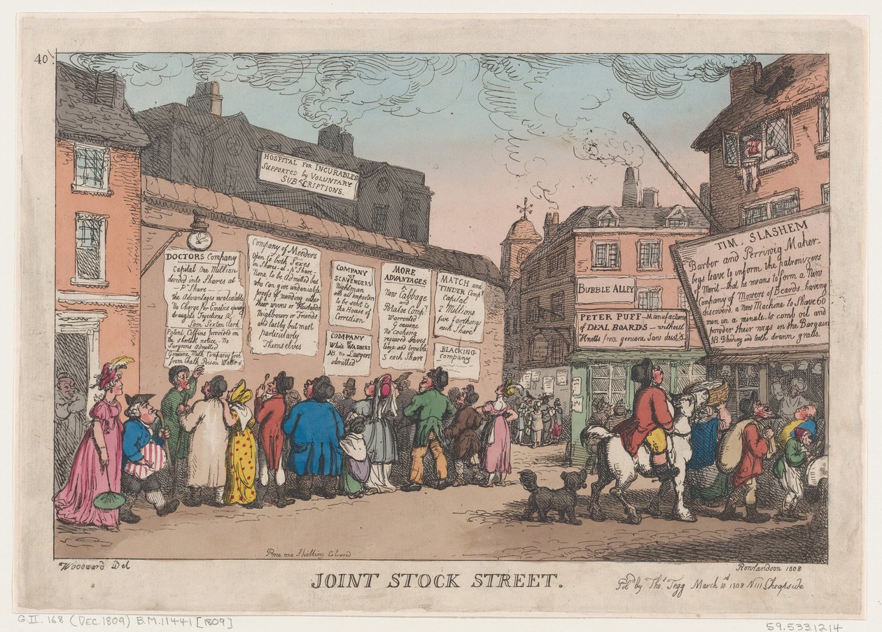 Joint Stock Street, 10 mars 1808 - Thomas Rowlandson