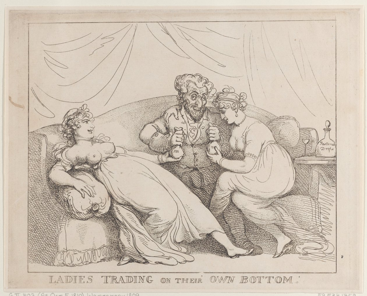 Des femmes qui négocient sur leur propre capital - Thomas Rowlandson