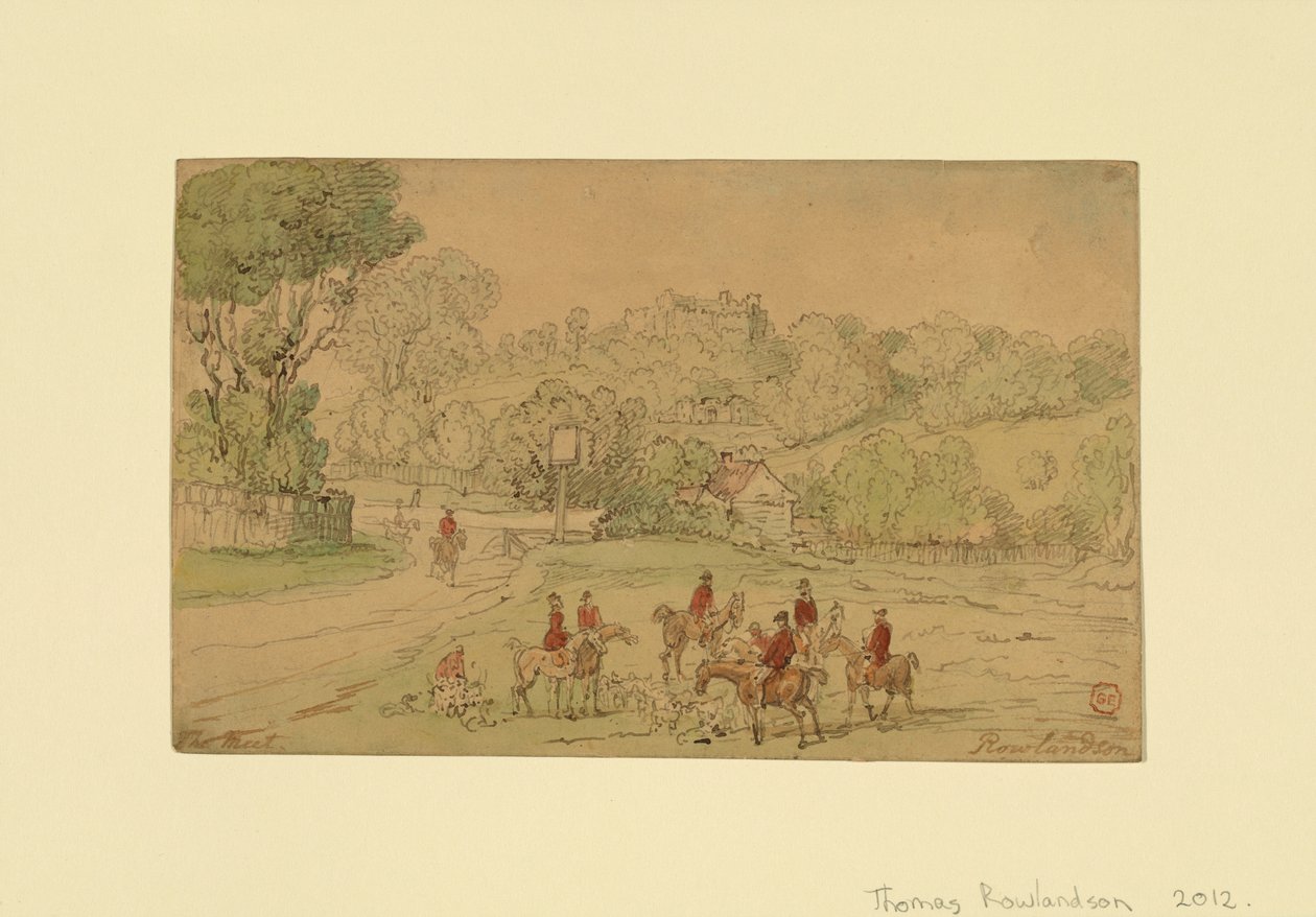 Paysage avec scène de chasse - Thomas Rowlandson