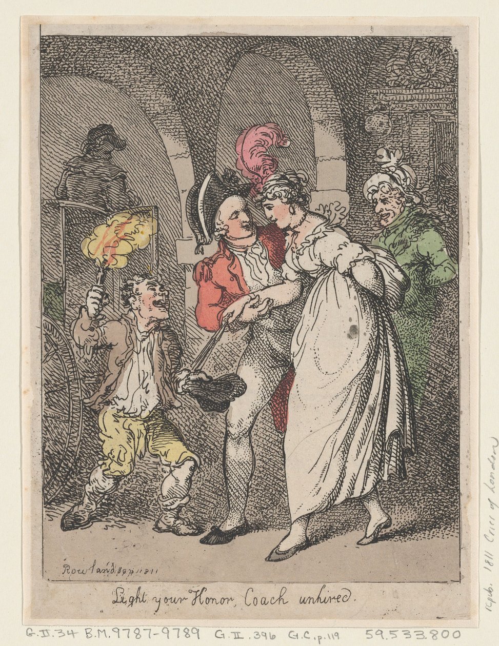 Allumez votre honneur, voiture non louée, 1811 - Thomas Rowlandson