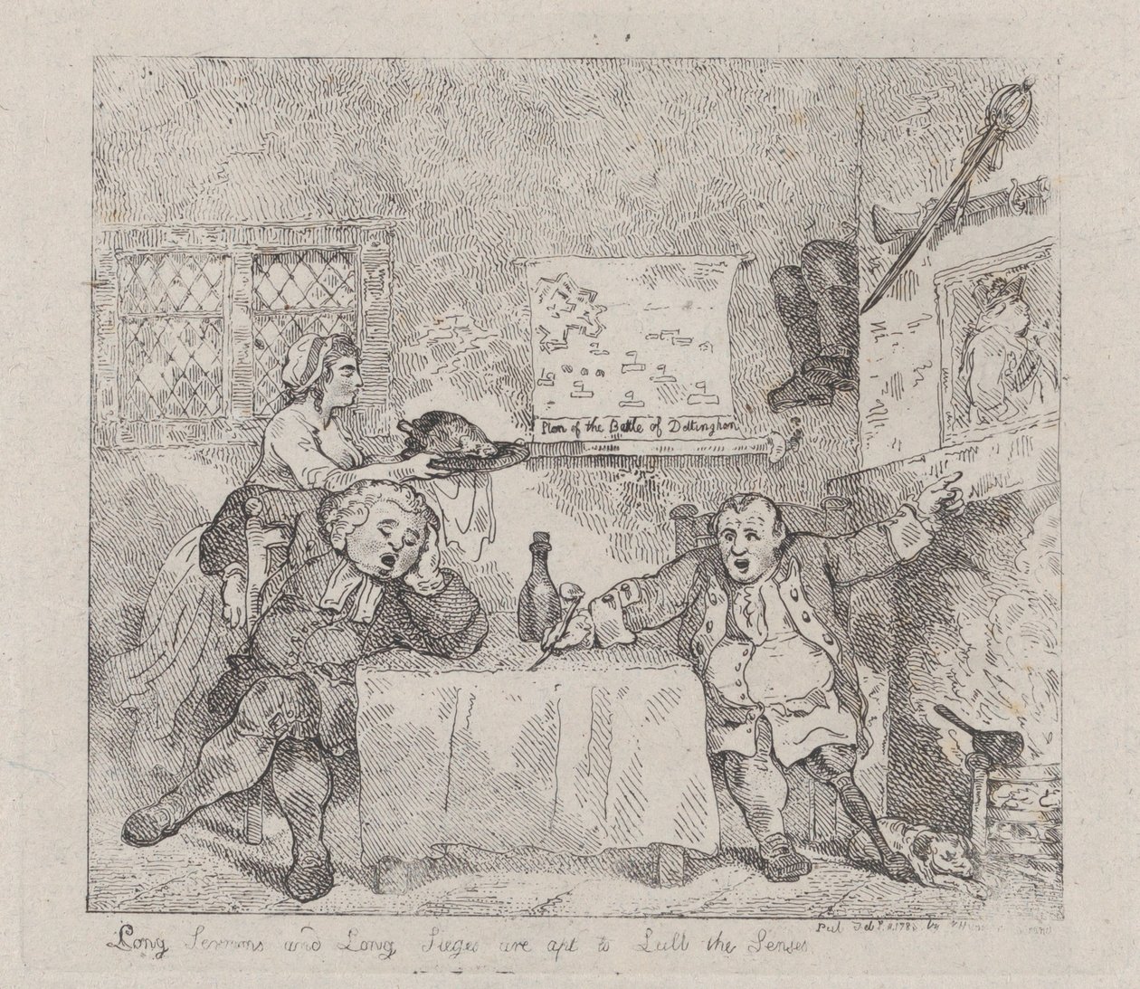 Les longs sermons et les longs sièges sont aptes à endormir les sens, 11 février 1783 - Thomas Rowlandson
