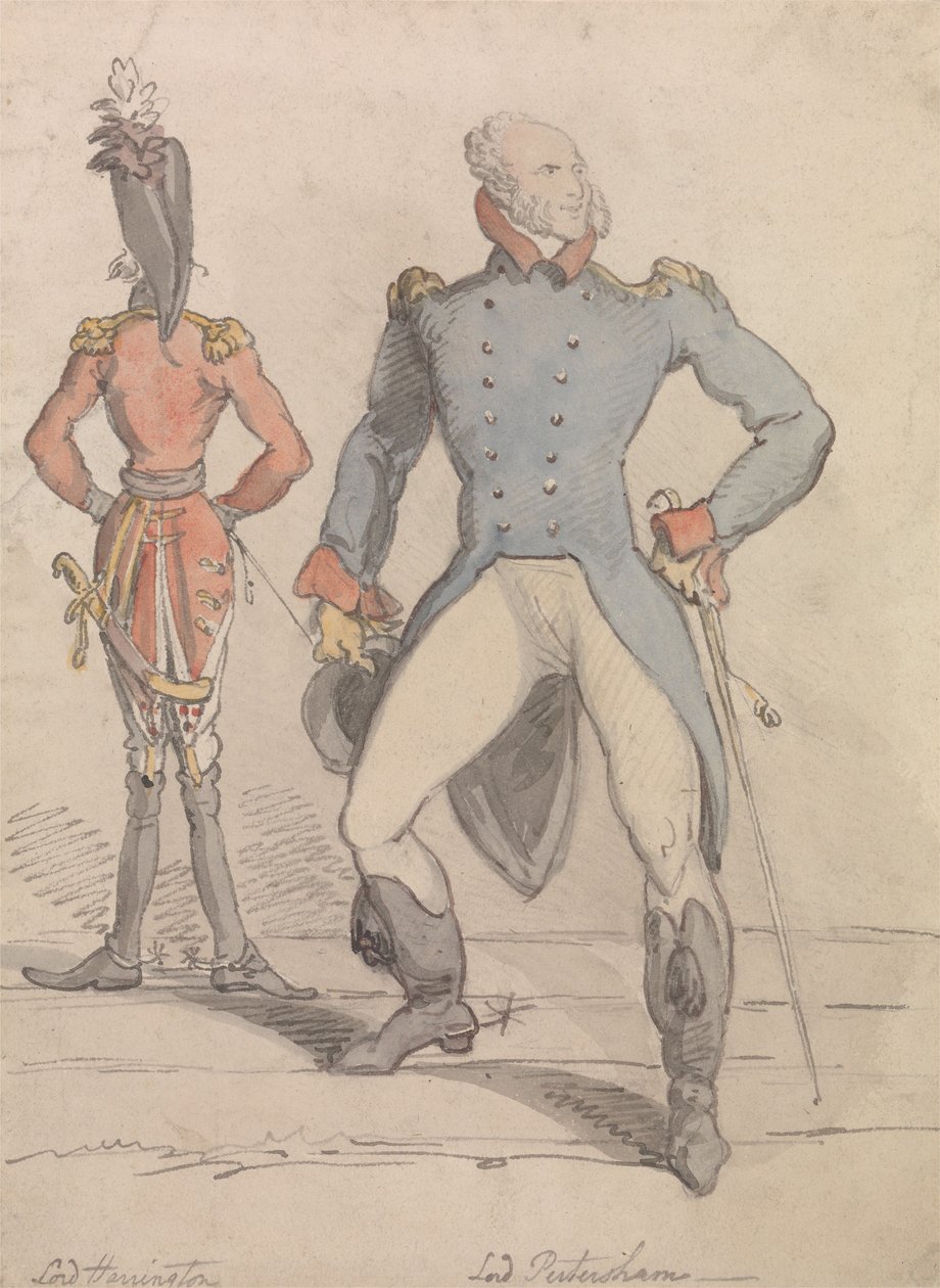 Lord Harrington et Lord Petersham - Thomas Rowlandson