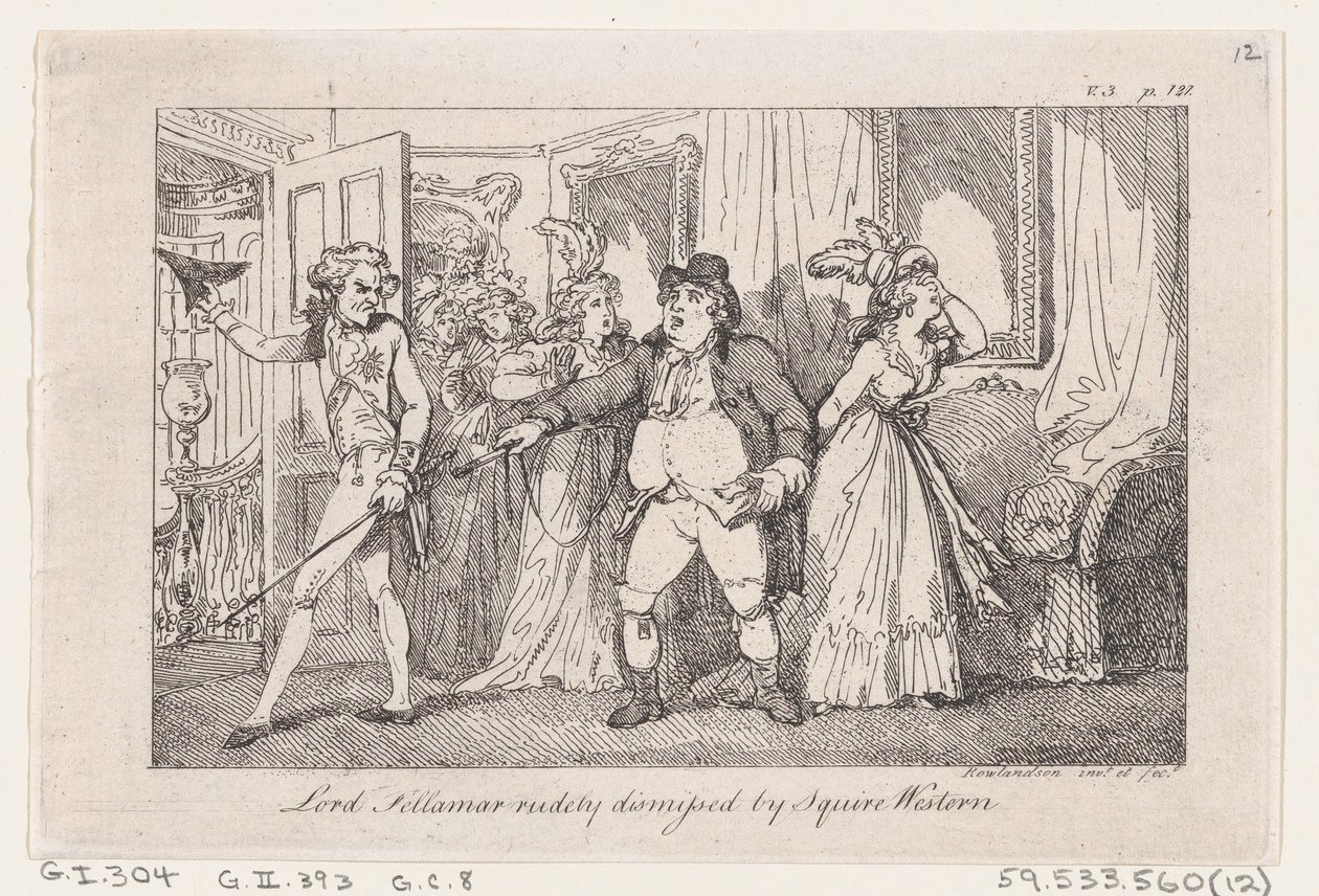 Lord Tellamar rudement renvoyé par Squire Western, de L