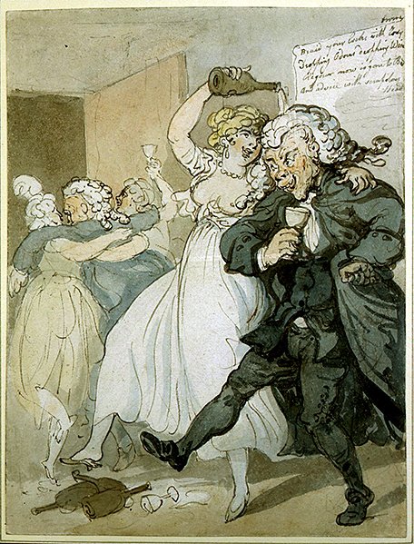 Amour et Loi (aquarelle sur papier) - Thomas Rowlandson
