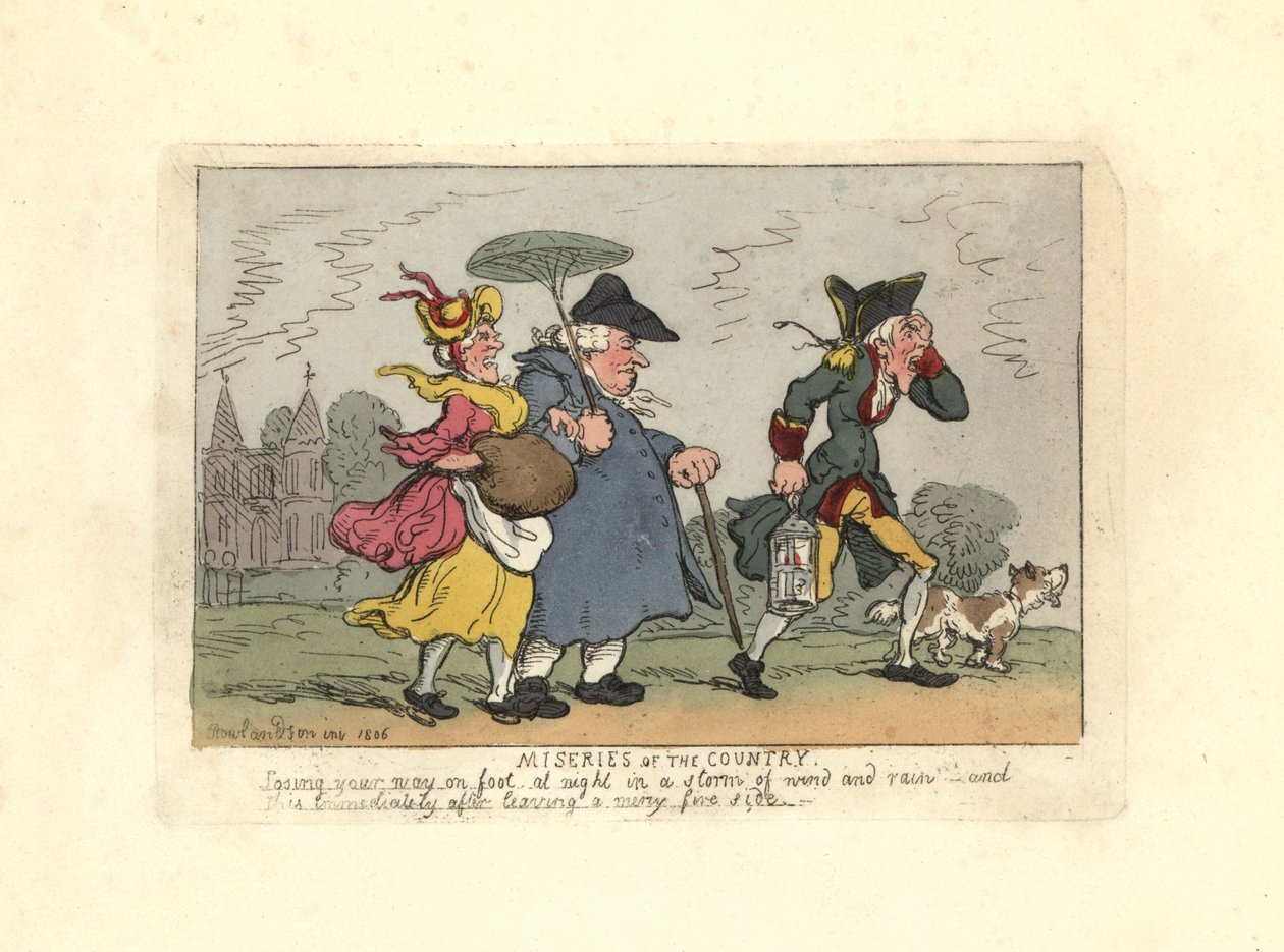 Homme et femme perdus dans la campagne lors d