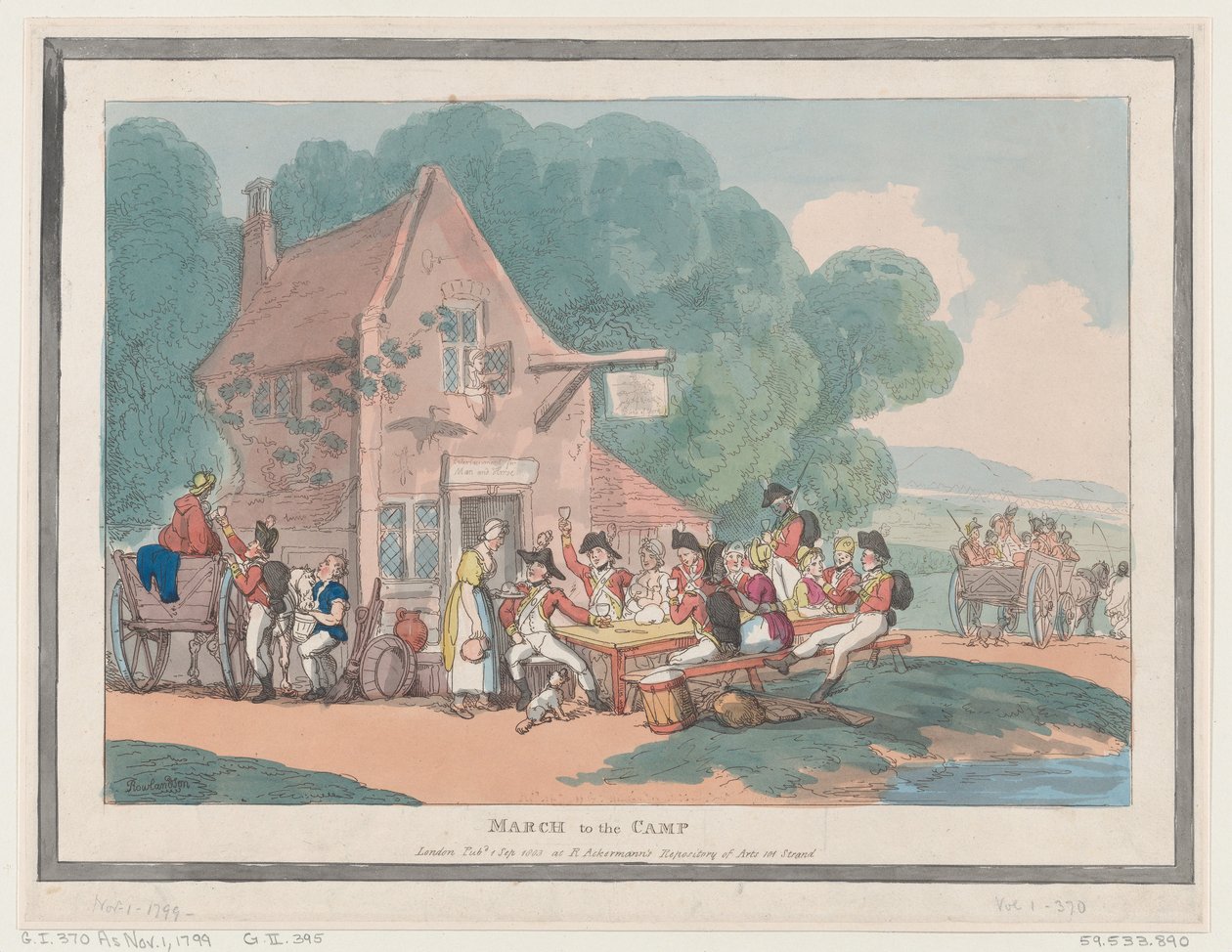 Marche vers le camp - Thomas Rowlandson