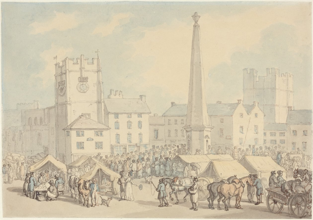Jour de marché à Richmond, dans le Yorkshire - Thomas Rowlandson