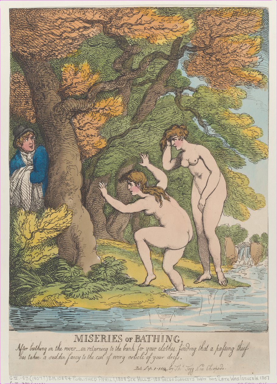 Les misères du bain, [1er avril 1808], réédité le 1er septembre 1814 - Thomas Rowlandson
