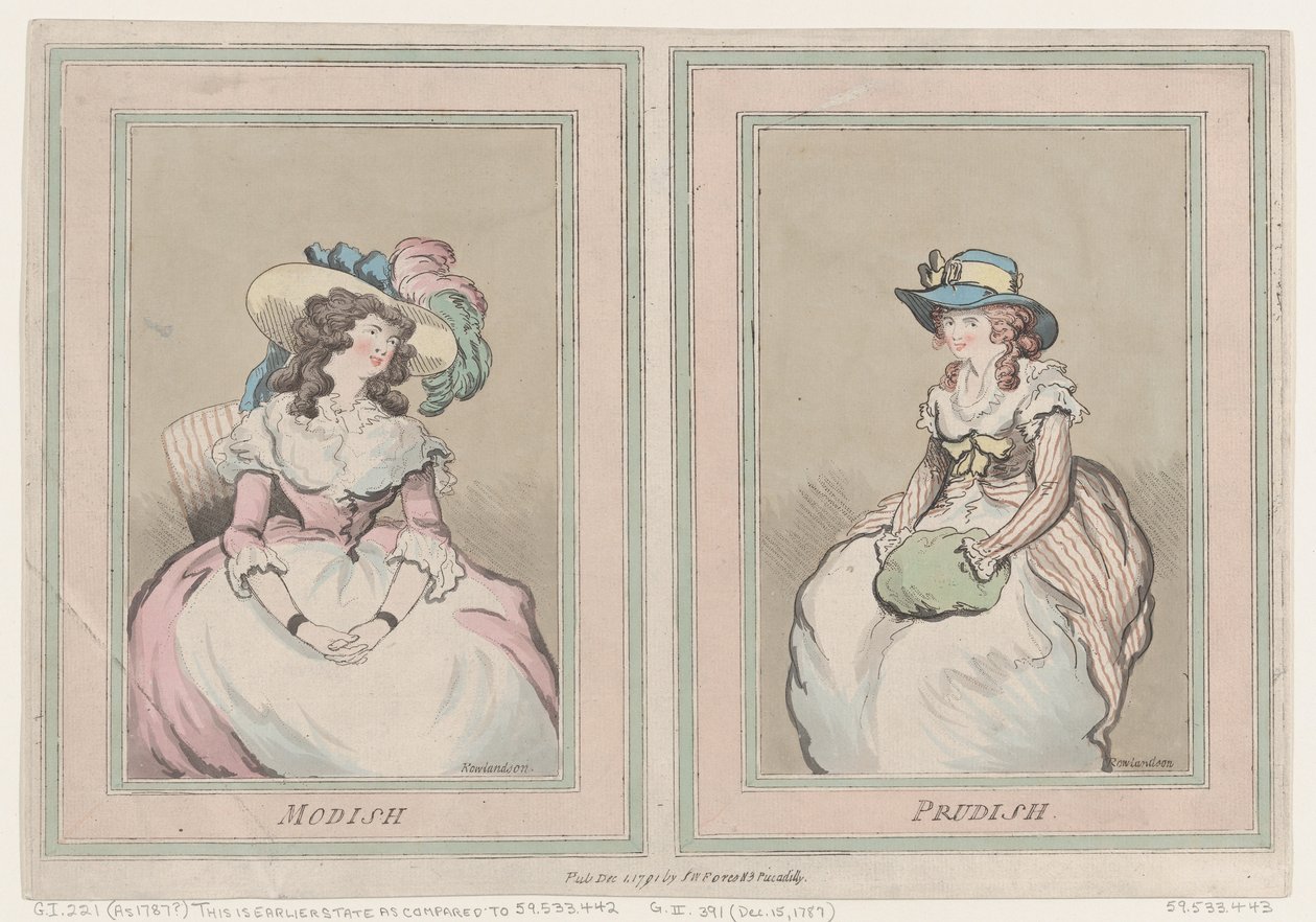 À la mode et prude, 1er décembre 1791 - Thomas Rowlandson