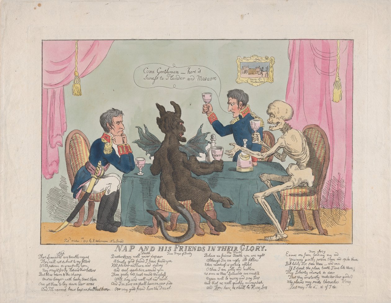 Nap et ses amis dans leur gloire - Thomas Rowlandson