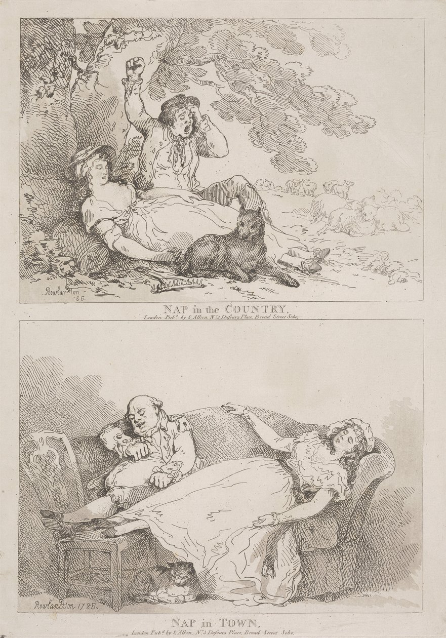 Sieste à la campagne - Sieste en ville - Thomas Rowlandson