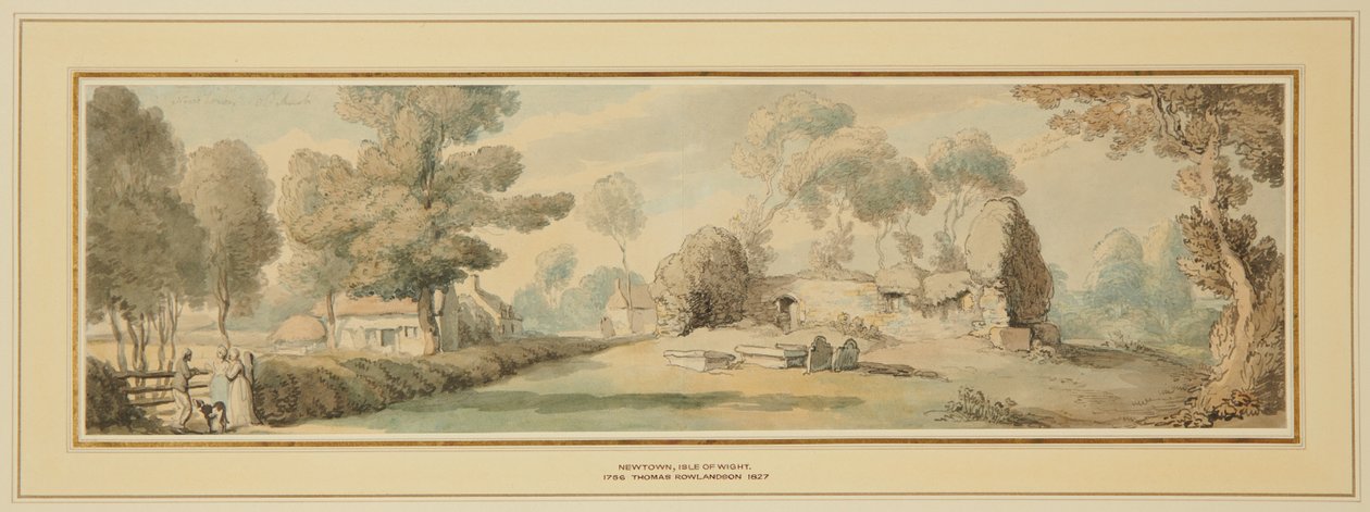 Ville nouvelle, vieille église (île de Wight) - Thomas Rowlandson