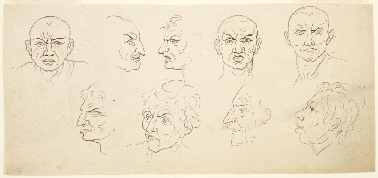 Neuf caricatures - Thomas Rowlandson