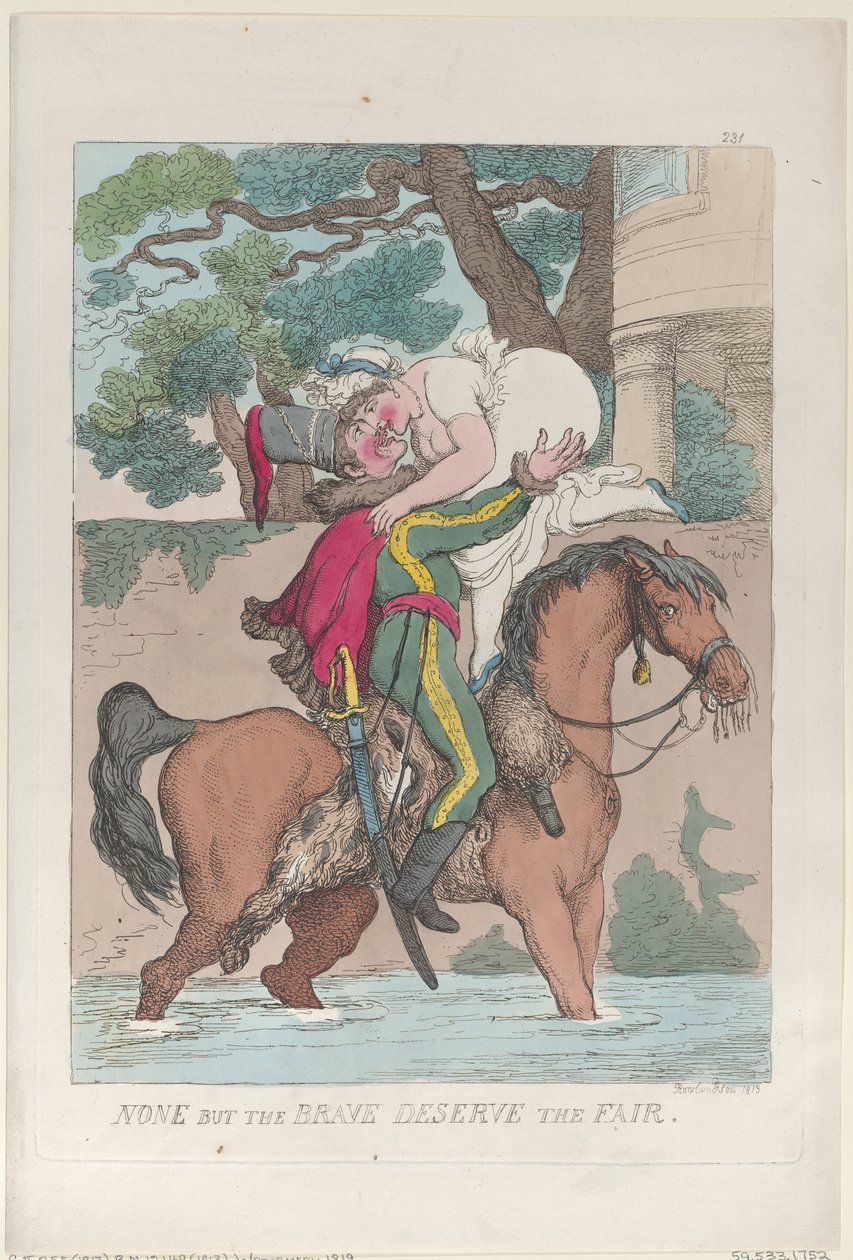 Seuls les braves méritent les belles, 1813 - Thomas Rowlandson