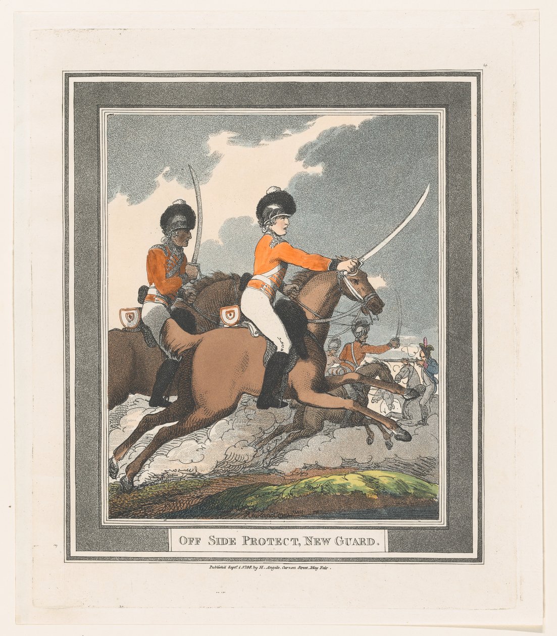 Protection latérale, nouvelle garde, 1er septembre 1798 - Thomas Rowlandson