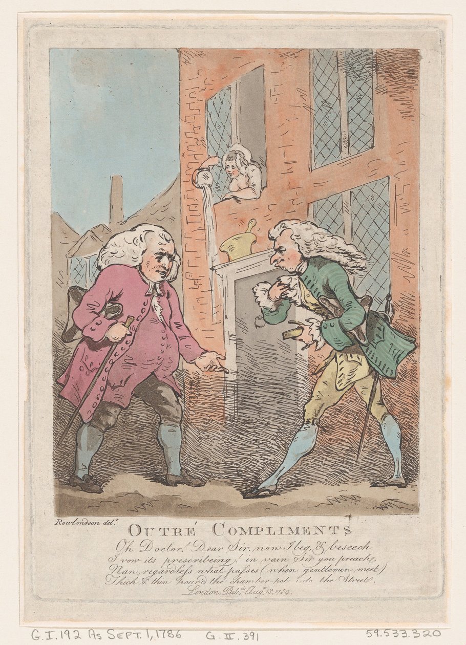 Compliments outrés, 18 août 1786 - Thomas Rowlandson