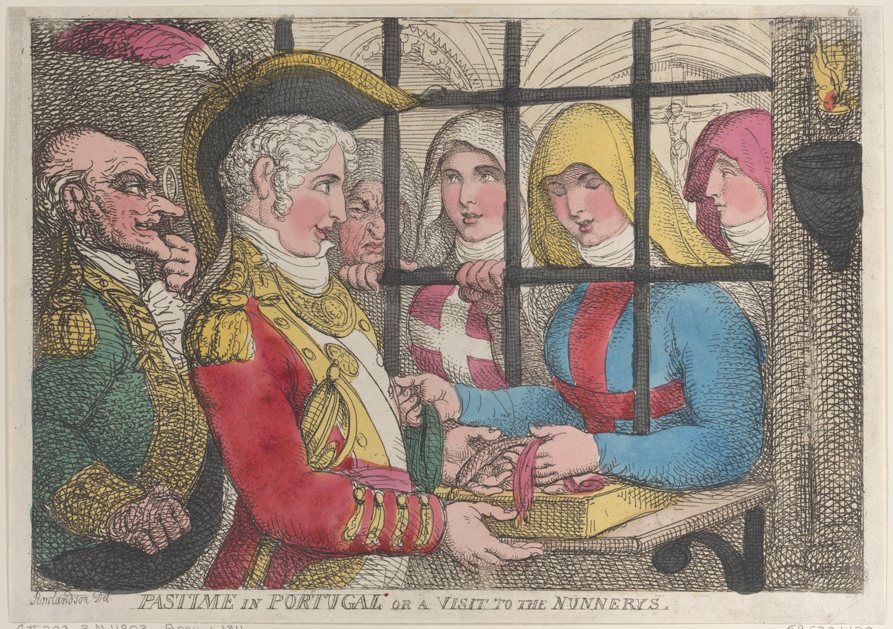 Divertissement au Portugal ou visite aux couvents - Thomas Rowlandson