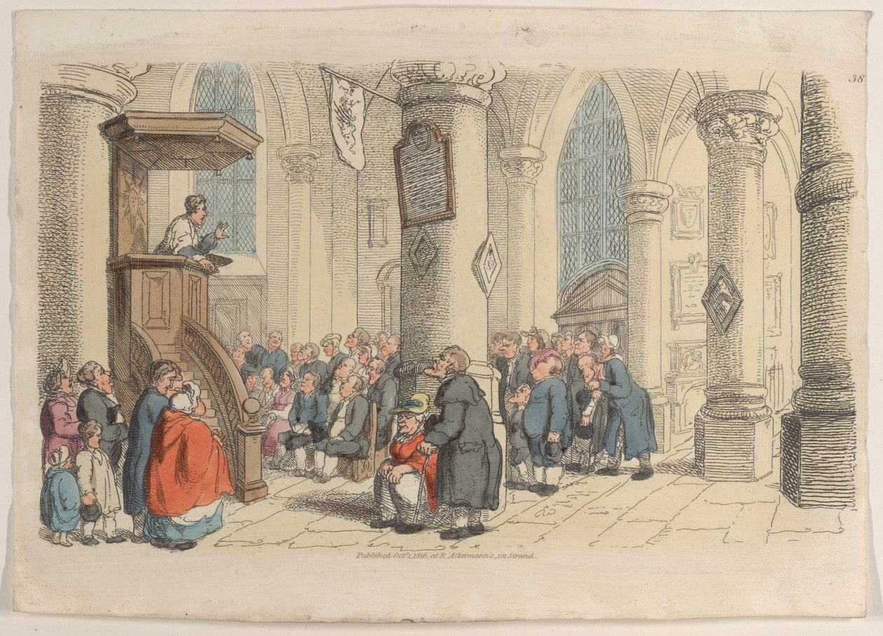 Planche 38, du Monde en miniature, 1816 - Thomas Rowlandson