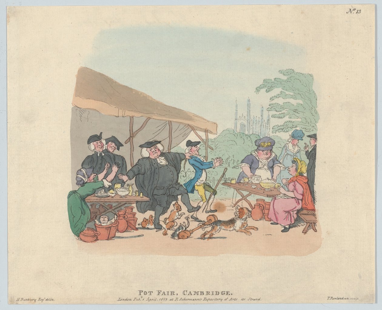 Foire aux pots Cambridge, 1er mai 1803 - Thomas Rowlandson