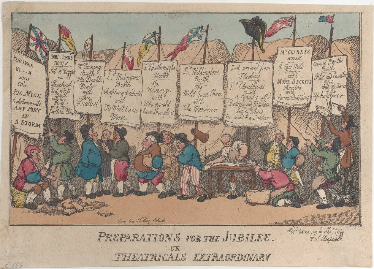 Préparatifs pour le Jubilé ou Théâtrales Extraordinaires, 24 octobre 1809 - Thomas Rowlandson