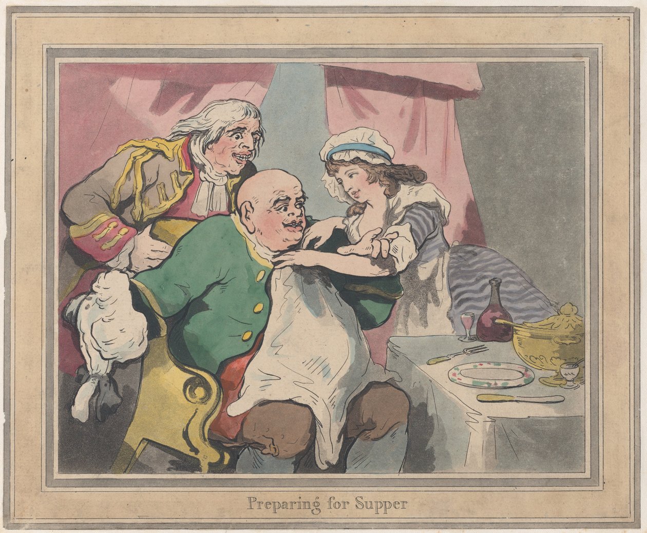 Préparation pour le souper, 22 octobre 1789 - Thomas Rowlandson