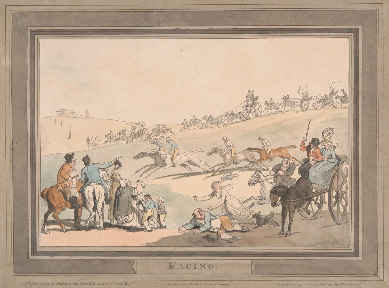 Course [lot de six] : 1. Course - Thomas Rowlandson