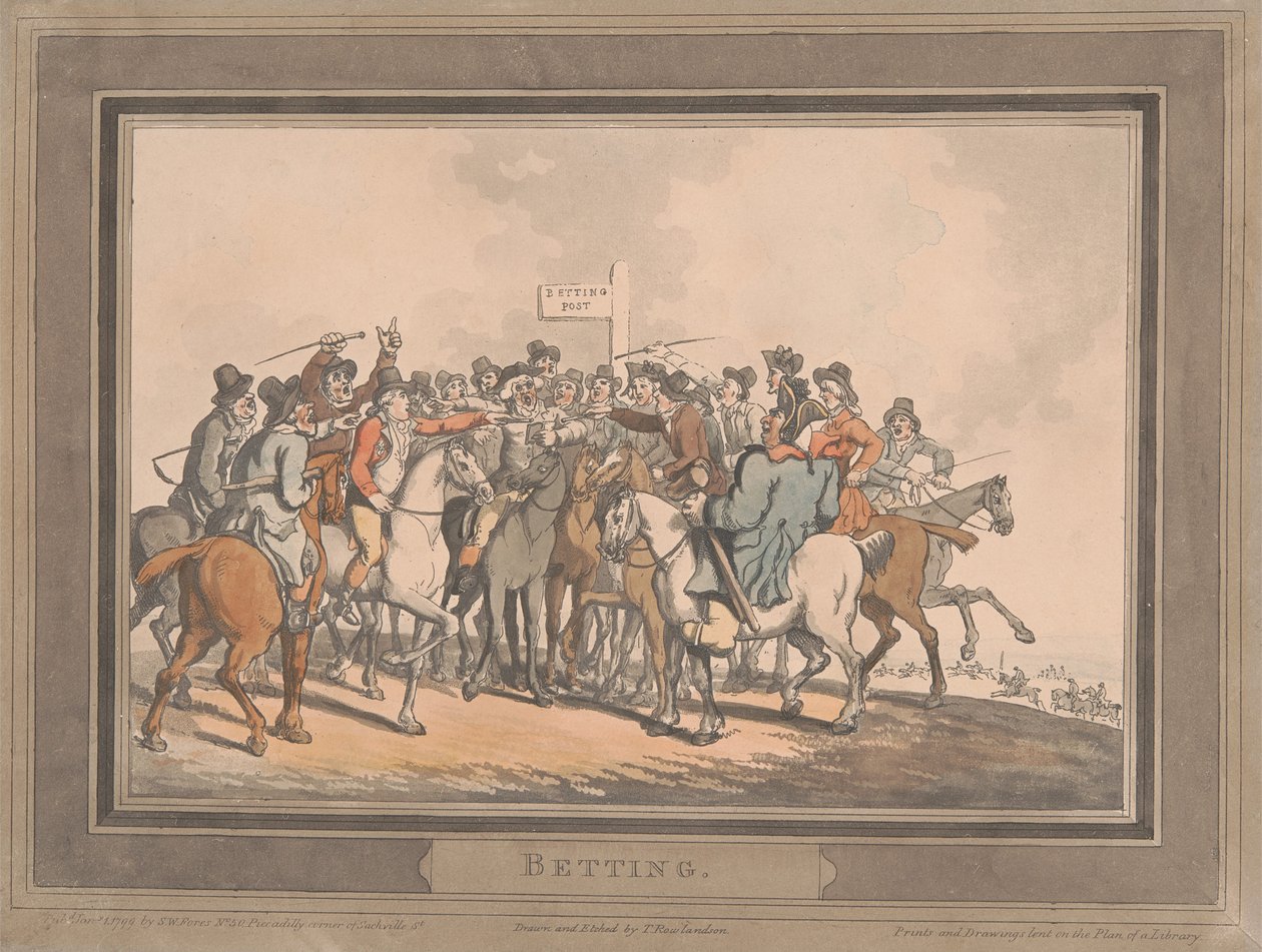 Courses [lot de six] :  6. Paris - Thomas Rowlandson