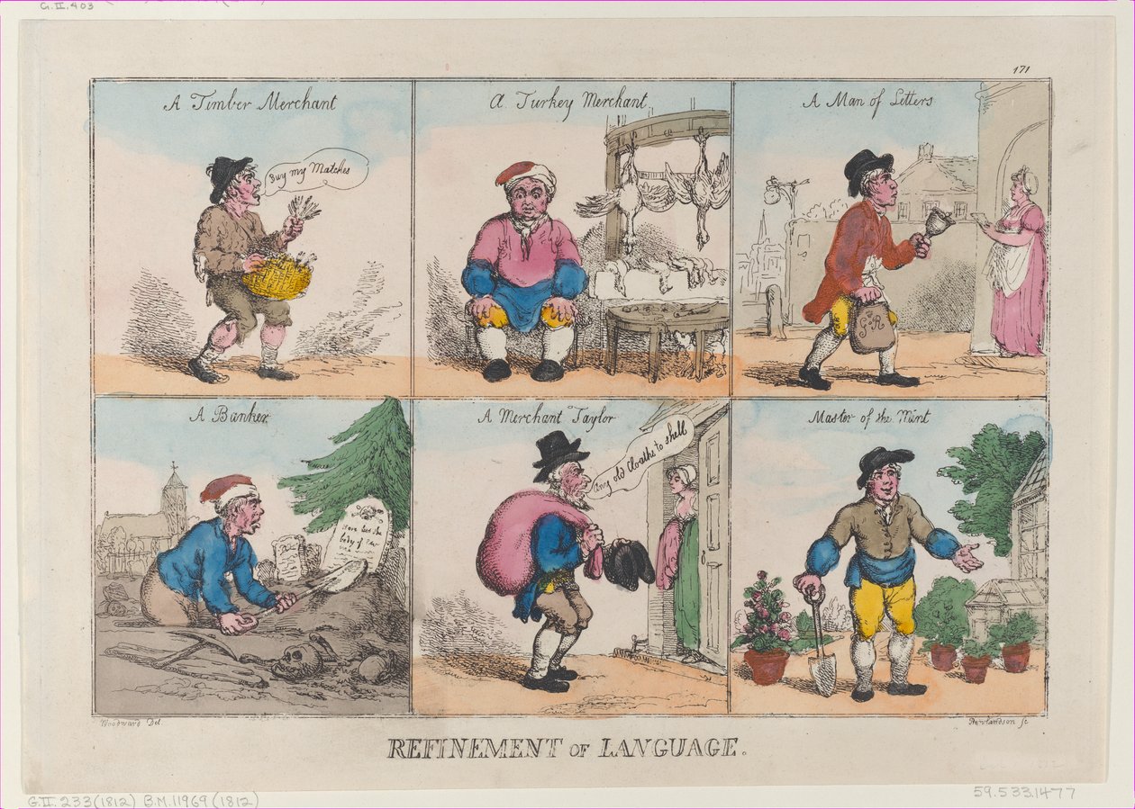 Raffinement du langage, 1er octobre 1802 - Thomas Rowlandson
