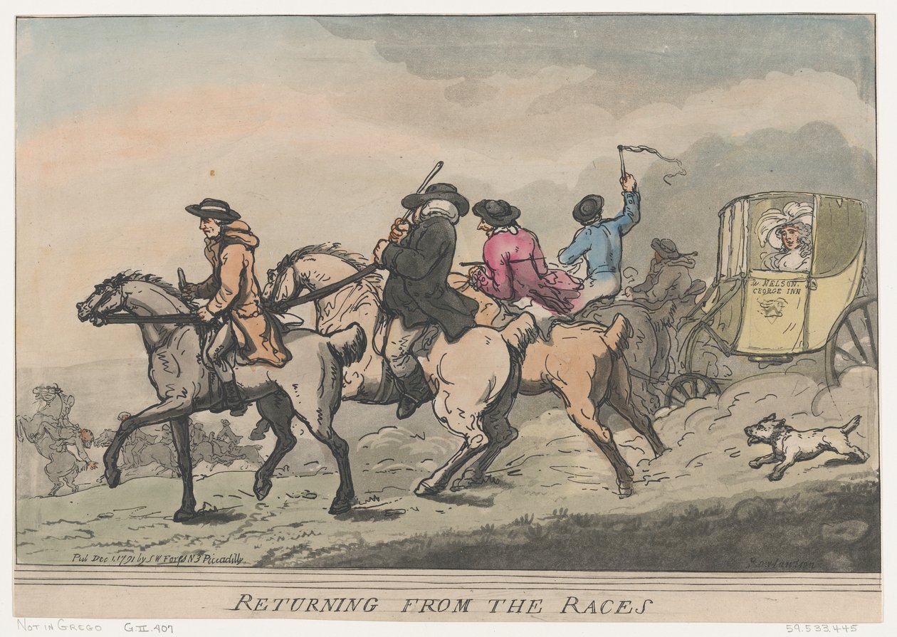 Retour des courses, 1er décembre 1791 - Thomas Rowlandson