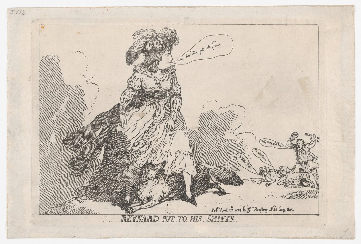 Reynard mis à ses tours, 23 avril 1784 - Thomas Rowlandson