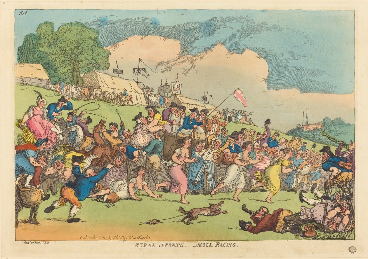 Sports Ruraux. Course en Chemise - Thomas Rowlandson