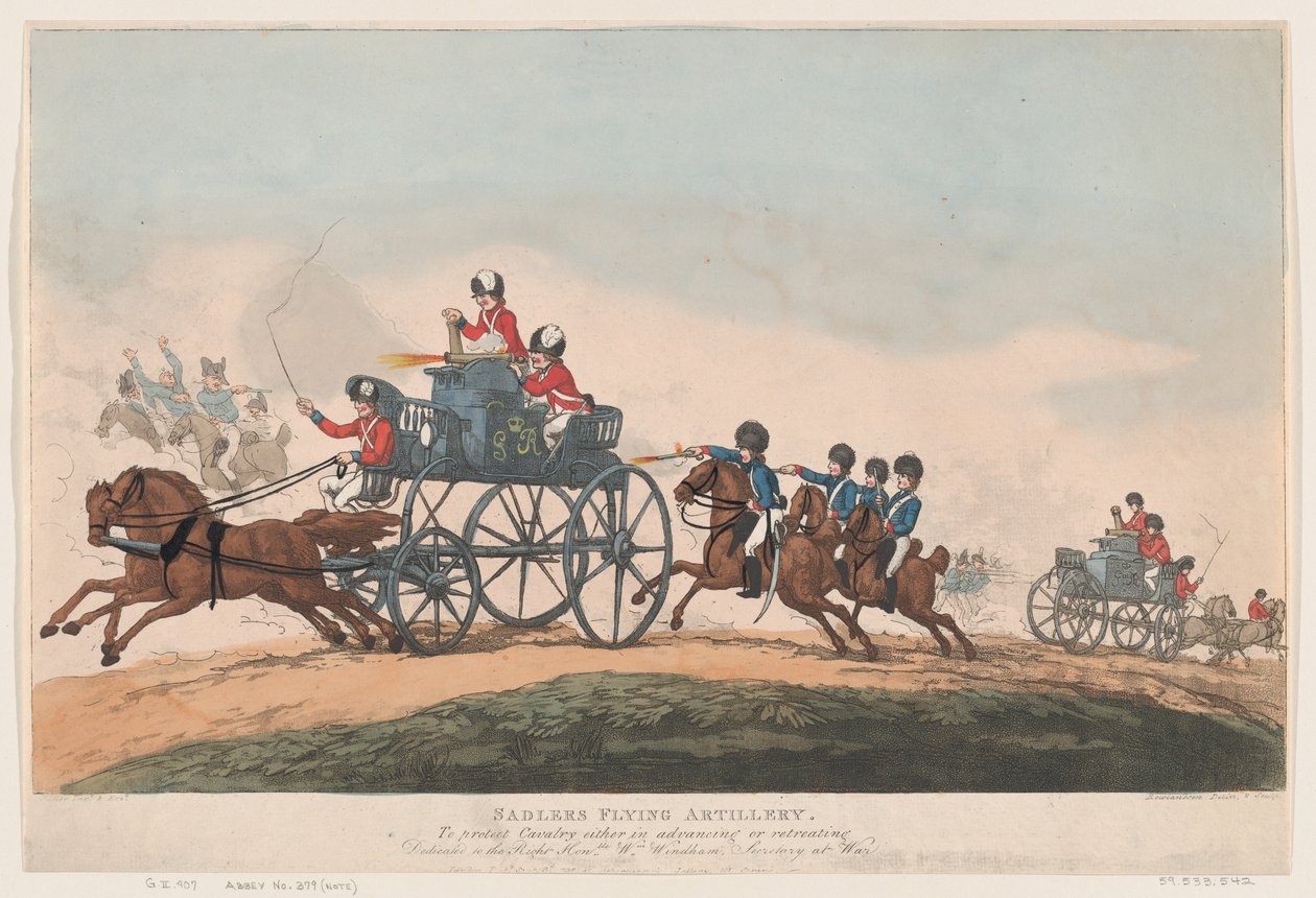 Artillerie volante de Sadler, 3 septembre 1798 - Thomas Rowlandson