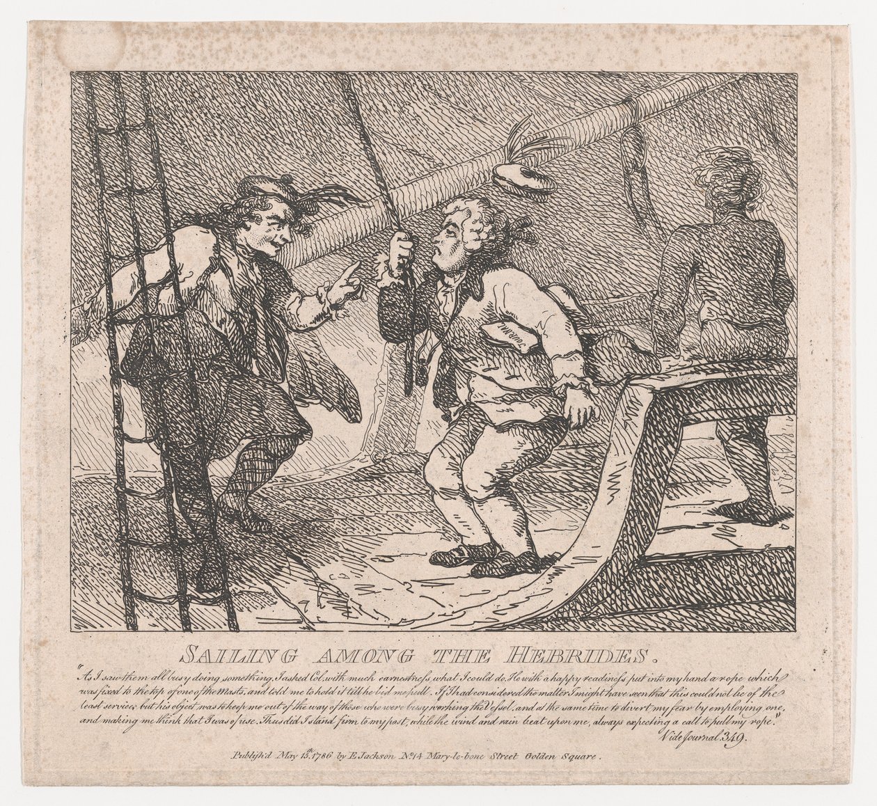 Navigation parmi les Hébrides, Beautés pittoresques de Boswell, Deuxième partie, juin 1786 - Thomas Rowlandson