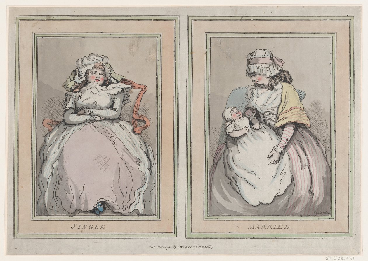 Célibataire et marié - Thomas Rowlandson