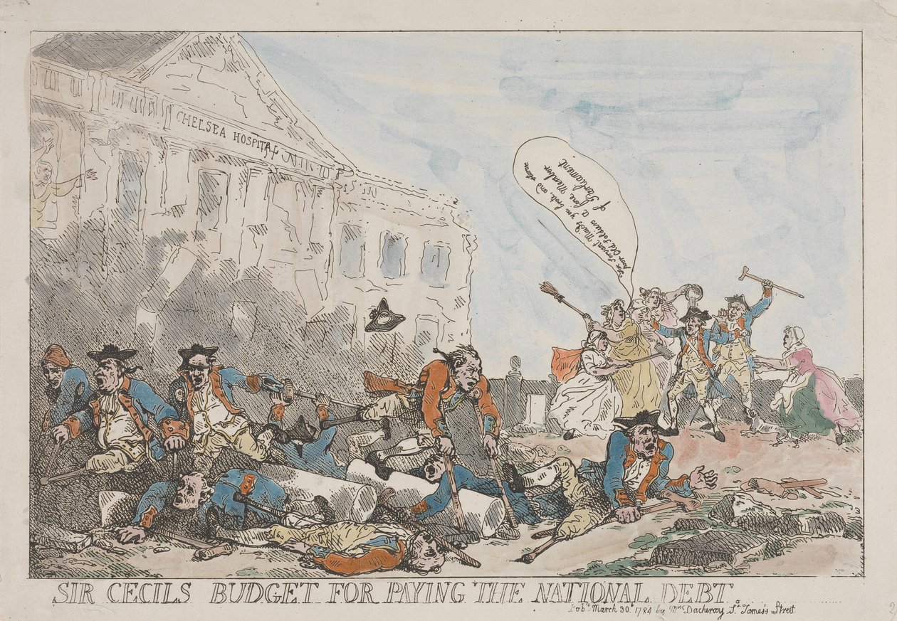 Le budget de Sir Cecil pour le remboursement de la dette publique - Thomas Rowlandson