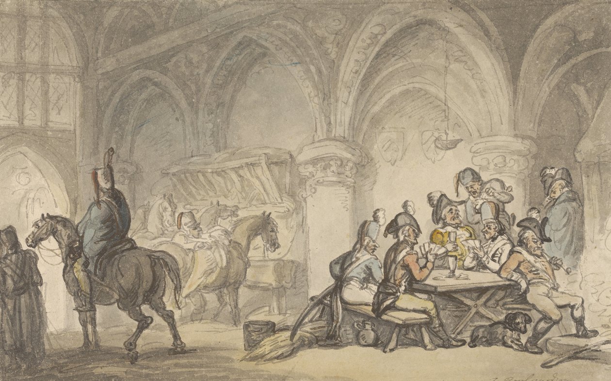 Des soldats faisant la fête dans une auberge - Thomas Rowlandson