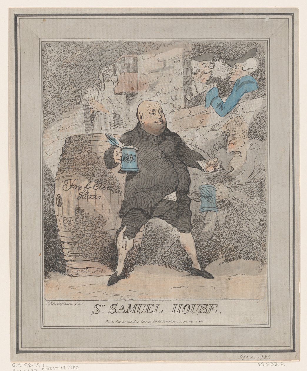 Sr. Samuel House, [1780] réédité 1786-91 - Thomas Rowlandson