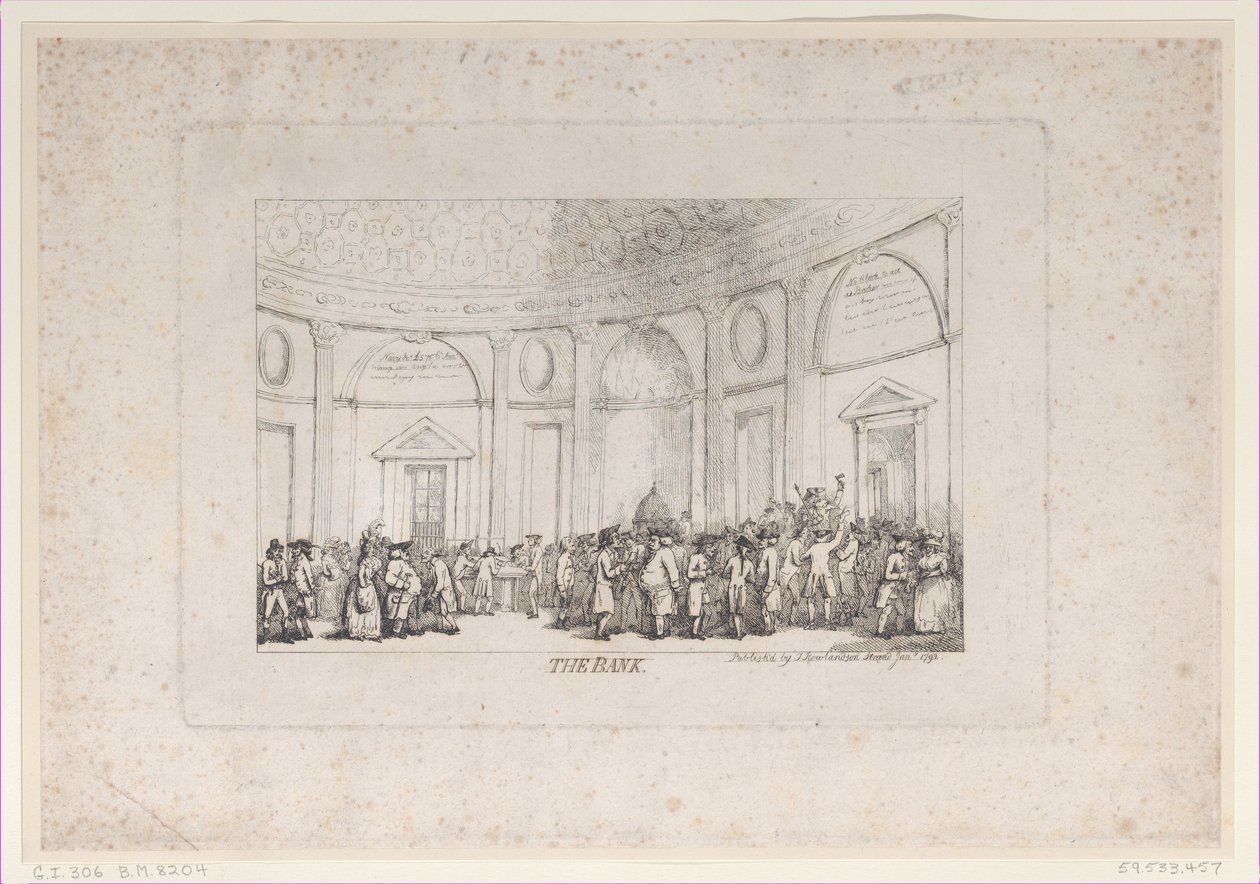 La Banque, janvier 1792 (réédité) - Thomas Rowlandson