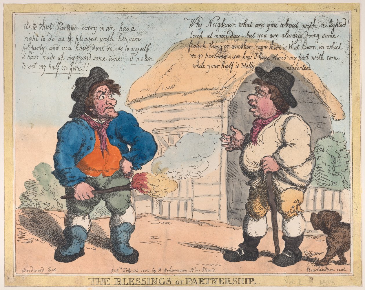 Les bénédictions du partenariat, 28 juillet 1805 - Thomas Rowlandson