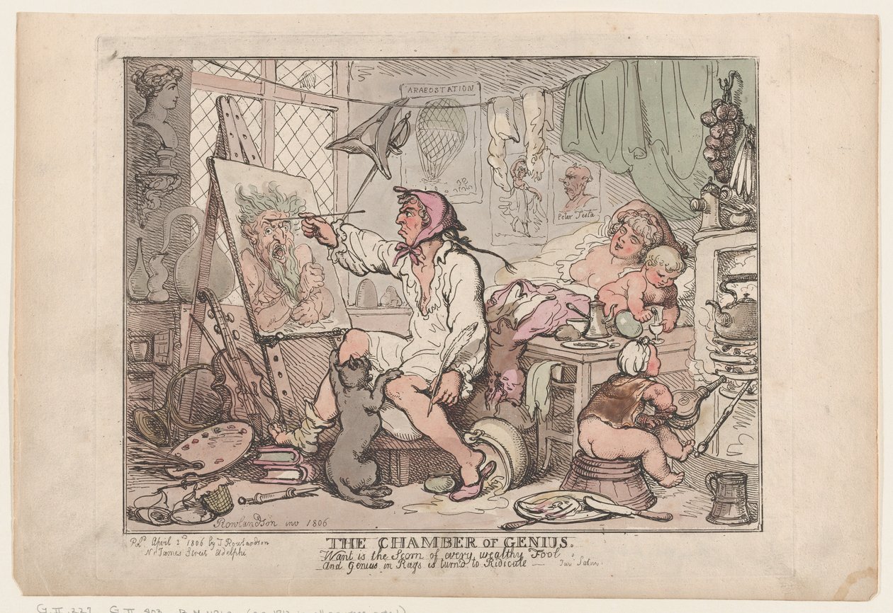La Chambre du Génie, 2 avril 1806 - Thomas Rowlandson