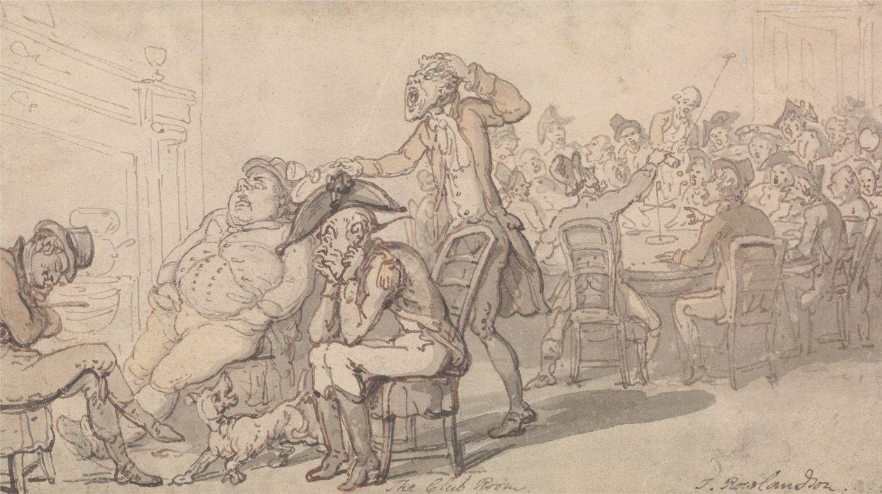 La salle du club - Thomas Rowlandson