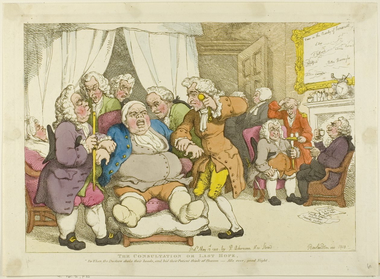 La consultation ou le dernier espoir - Thomas Rowlandson