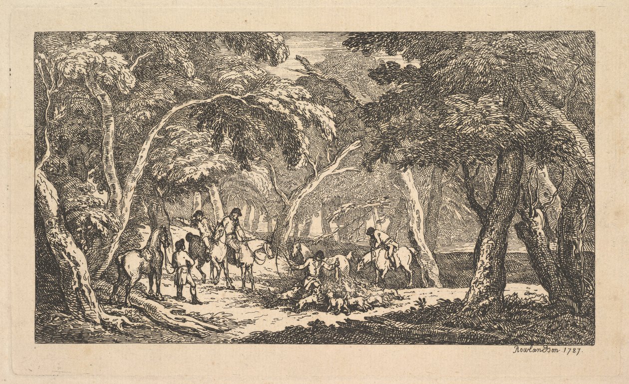 La Mort - Chasse au Renard - Une Scène de Paysage - Thomas Rowlandson