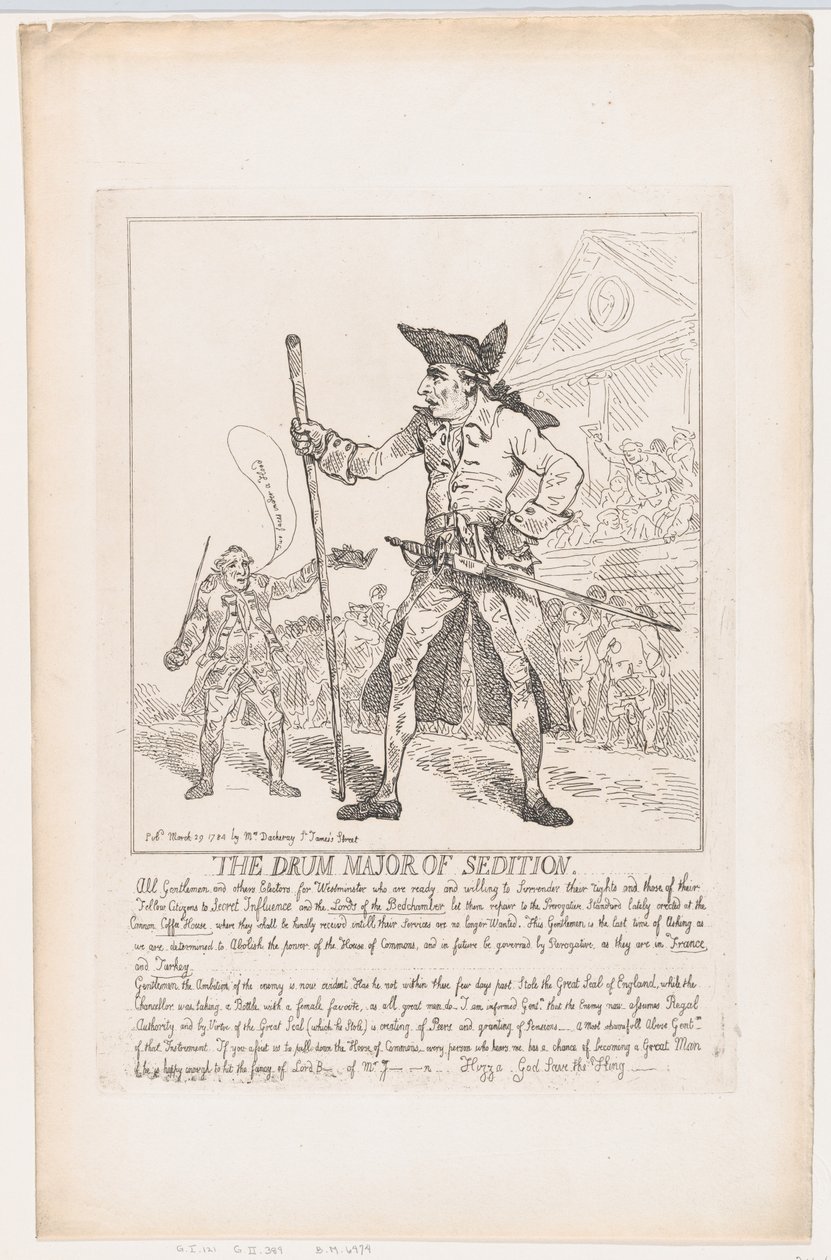 Le Tambour-major de la sédition, 29 mars 1784 - Thomas Rowlandson
