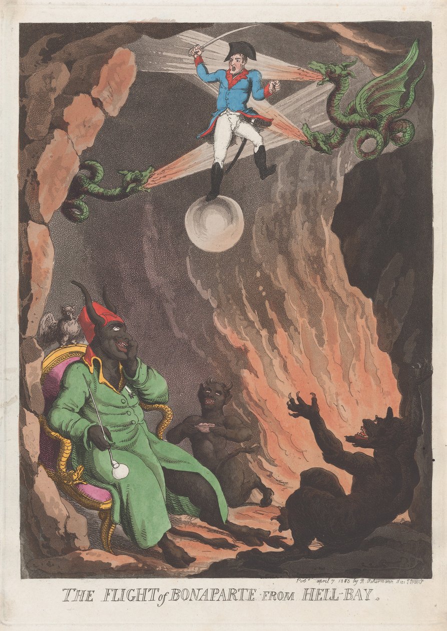 La fuite de Bonaparte de Hell-Bay, 7 avril 1803 - Thomas Rowlandson