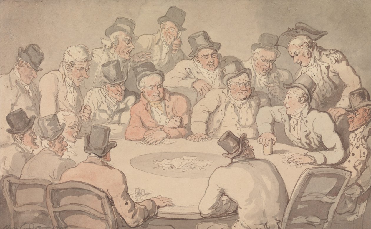 La table de jeu - Thomas Rowlandson