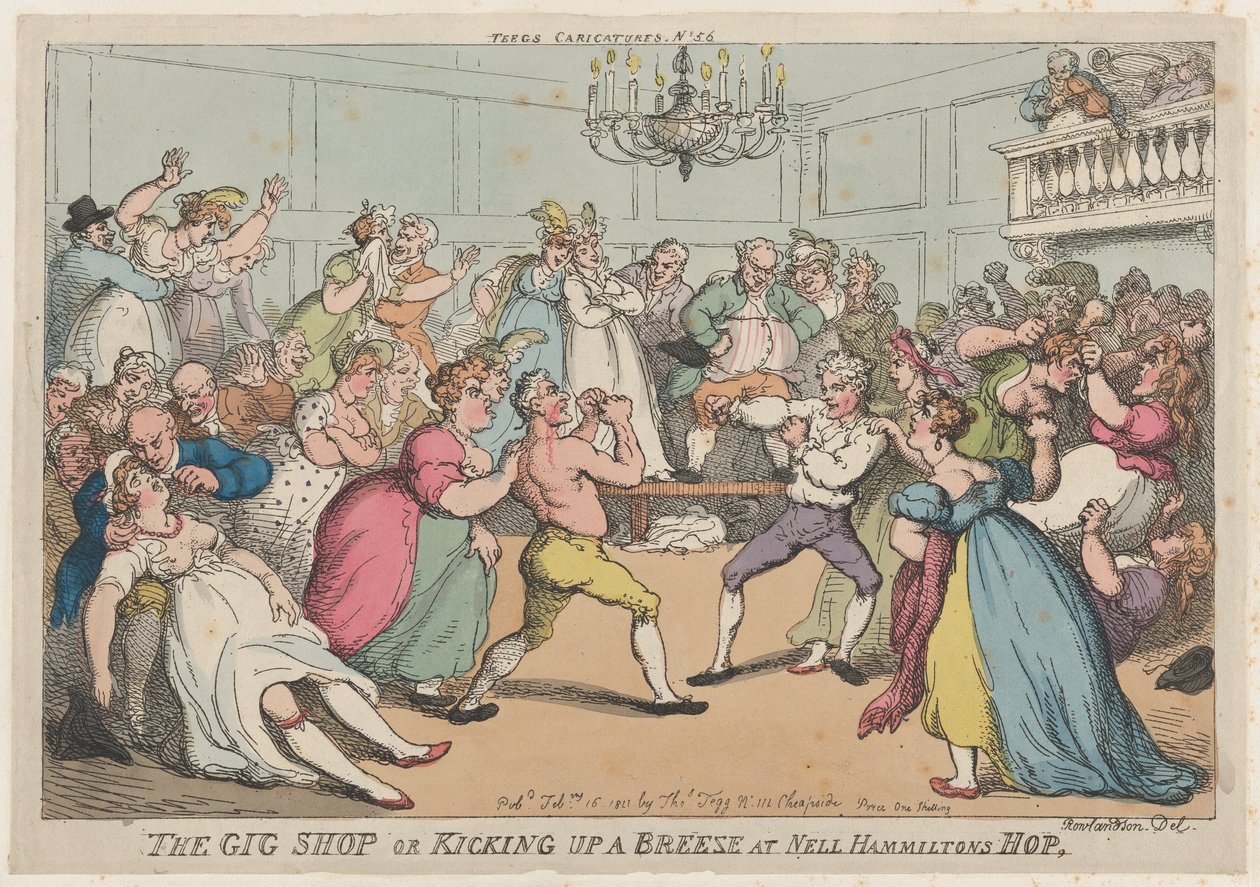 Le magasin de gig ou faire du vent chez Nell Hamiltons Hop, 16 février 1811 - Thomas Rowlandson