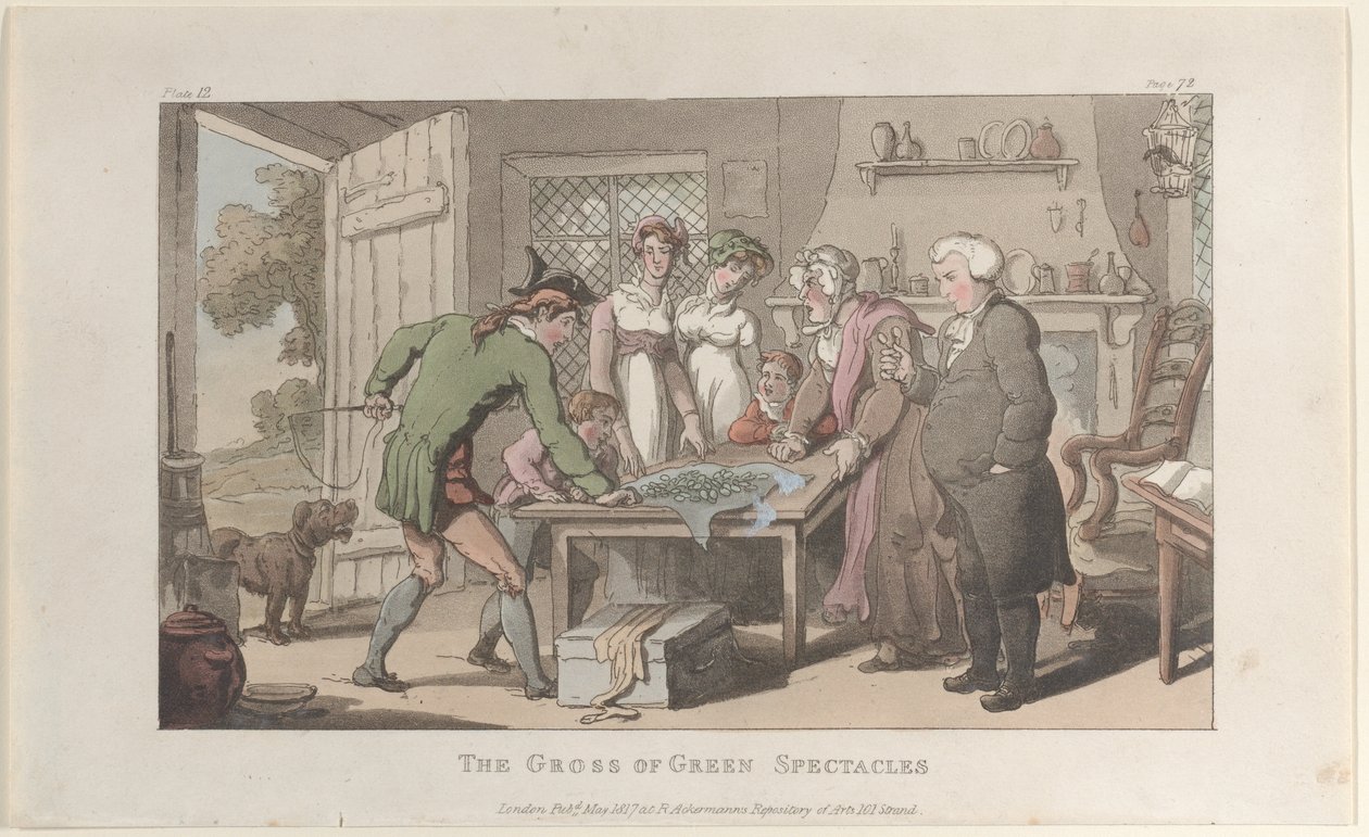 Les lunettes vertes, de Le Vicaire de Wakefield - Thomas Rowlandson